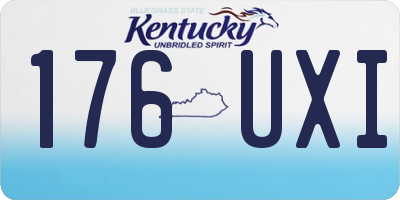 KY license plate 176UXI