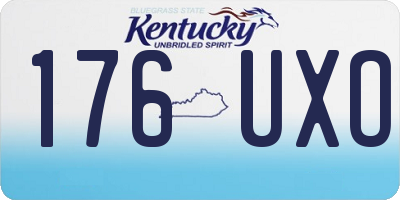 KY license plate 176UXO
