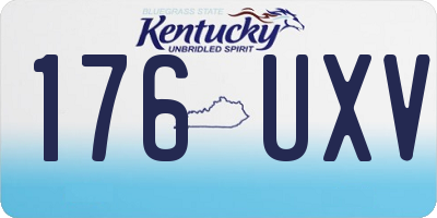 KY license plate 176UXV