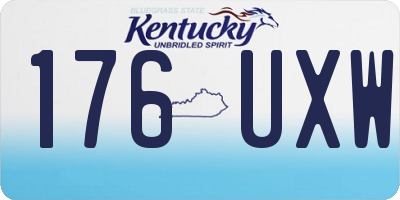 KY license plate 176UXW