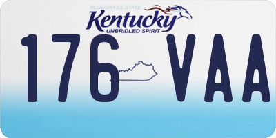 KY license plate 176VAA