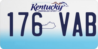 KY license plate 176VAB