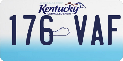 KY license plate 176VAF