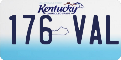 KY license plate 176VAL