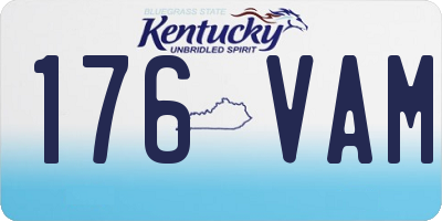KY license plate 176VAM