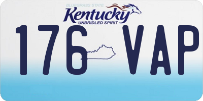 KY license plate 176VAP