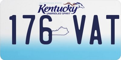 KY license plate 176VAT