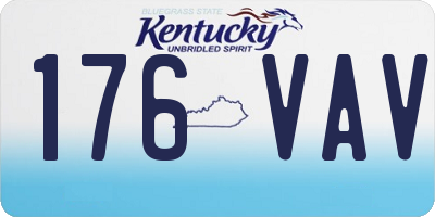 KY license plate 176VAV