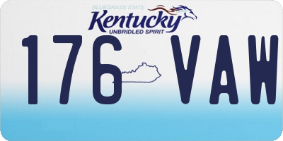 KY license plate 176VAW