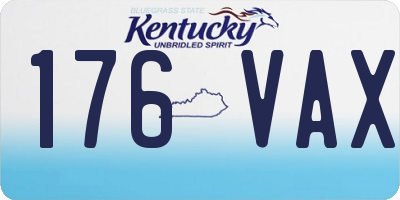 KY license plate 176VAX