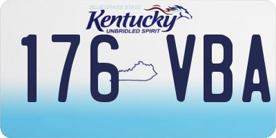 KY license plate 176VBA