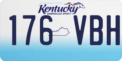 KY license plate 176VBH