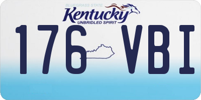 KY license plate 176VBI