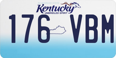 KY license plate 176VBM