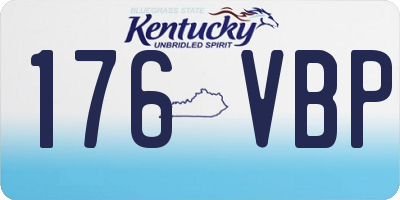 KY license plate 176VBP