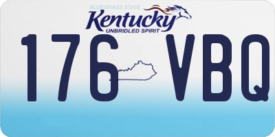 KY license plate 176VBQ