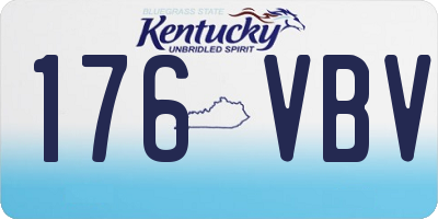 KY license plate 176VBV