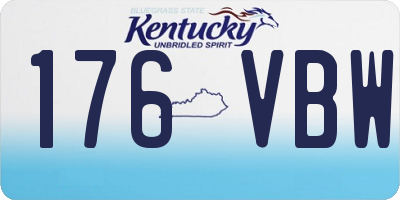 KY license plate 176VBW