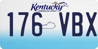 KY license plate 176VBX