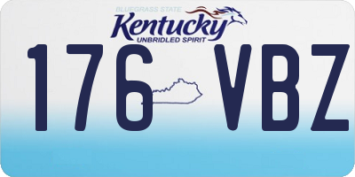 KY license plate 176VBZ