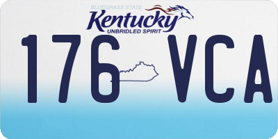 KY license plate 176VCA