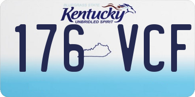 KY license plate 176VCF