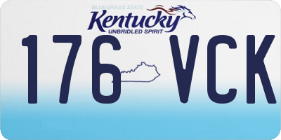 KY license plate 176VCK
