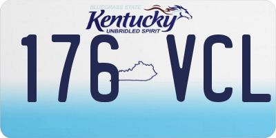 KY license plate 176VCL