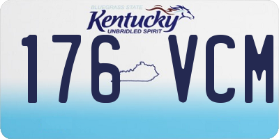 KY license plate 176VCM