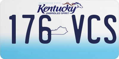 KY license plate 176VCS