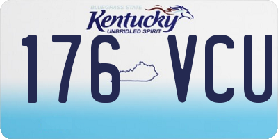 KY license plate 176VCU