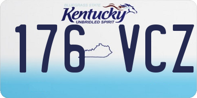 KY license plate 176VCZ