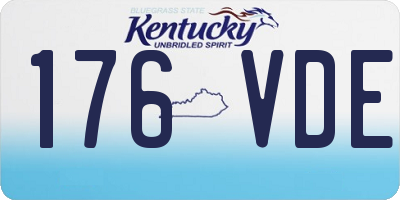 KY license plate 176VDE