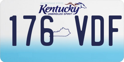 KY license plate 176VDF