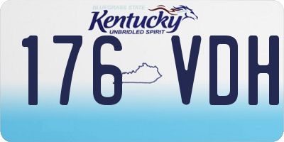 KY license plate 176VDH
