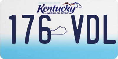KY license plate 176VDL