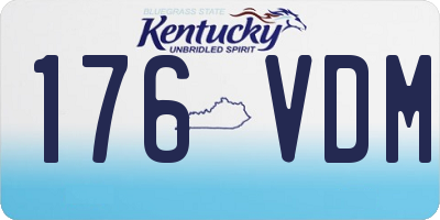 KY license plate 176VDM
