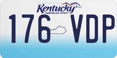 KY license plate 176VDP