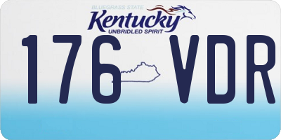 KY license plate 176VDR