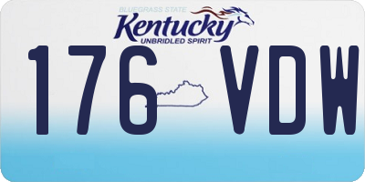 KY license plate 176VDW