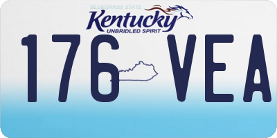 KY license plate 176VEA