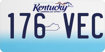 KY license plate 176VEC