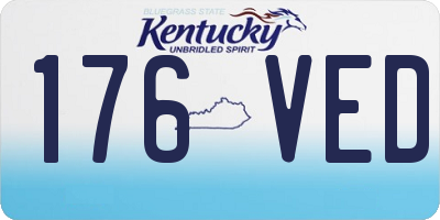 KY license plate 176VED