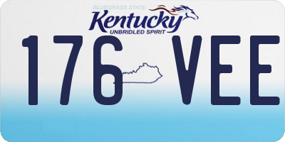 KY license plate 176VEE