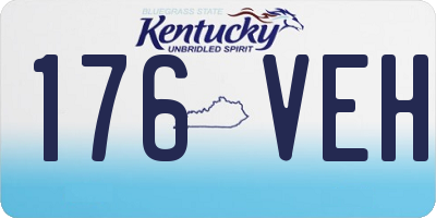 KY license plate 176VEH