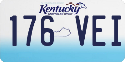 KY license plate 176VEI