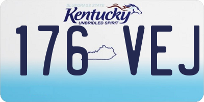 KY license plate 176VEJ
