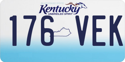KY license plate 176VEK
