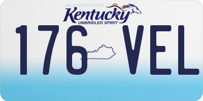 KY license plate 176VEL