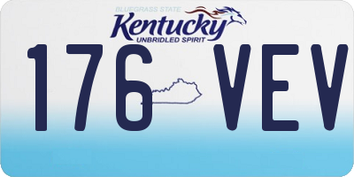 KY license plate 176VEV